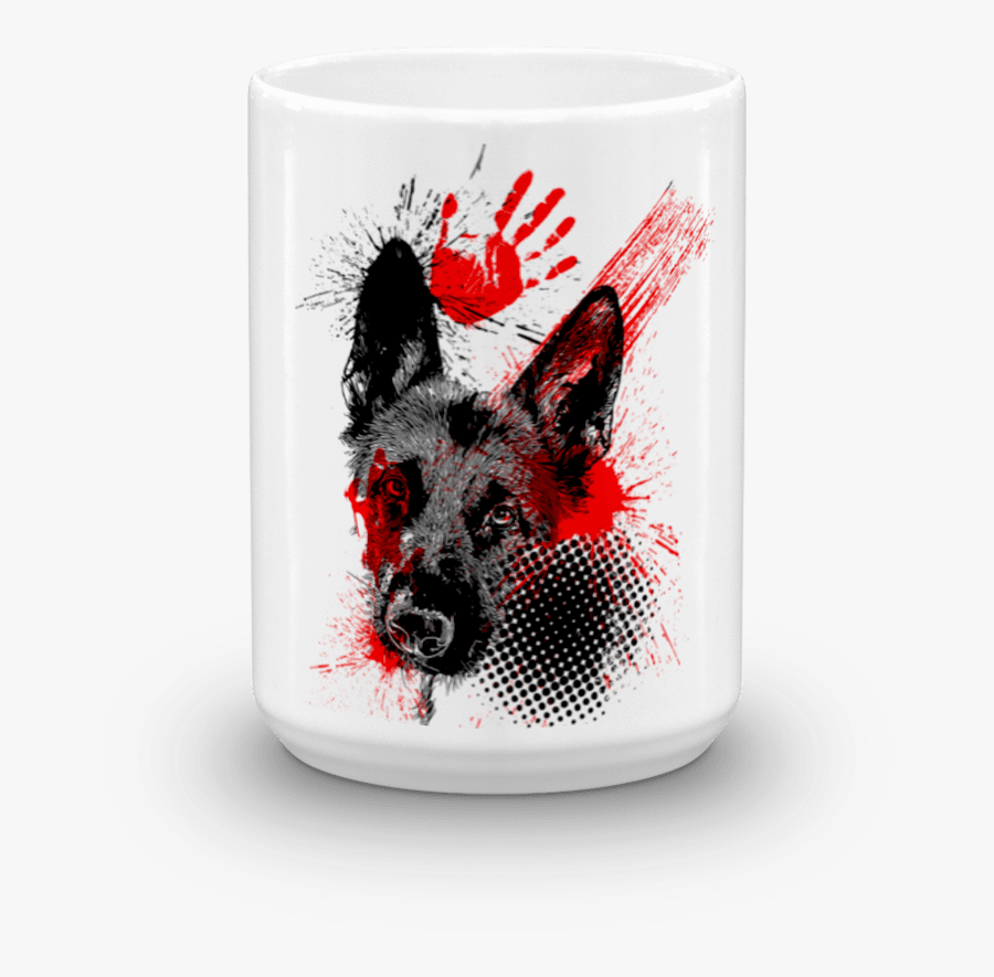 Clip Art German Shepherd Tattoo - Small Trash Polka Tattoo, Transparent Clipart
