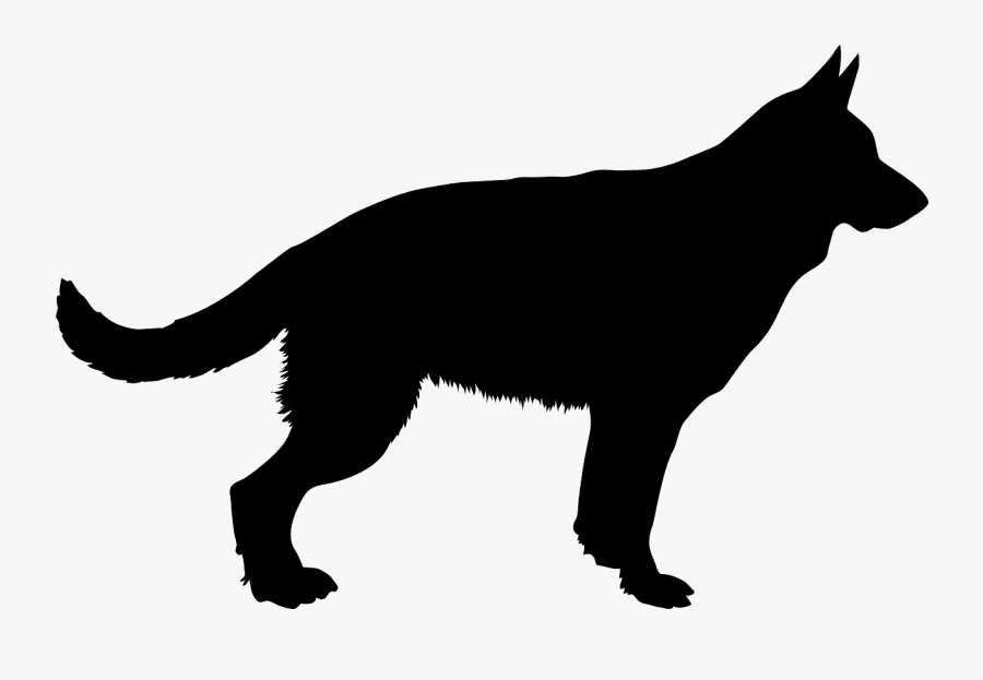 Silueta Perro Pastor Aleman, Transparent Clipart