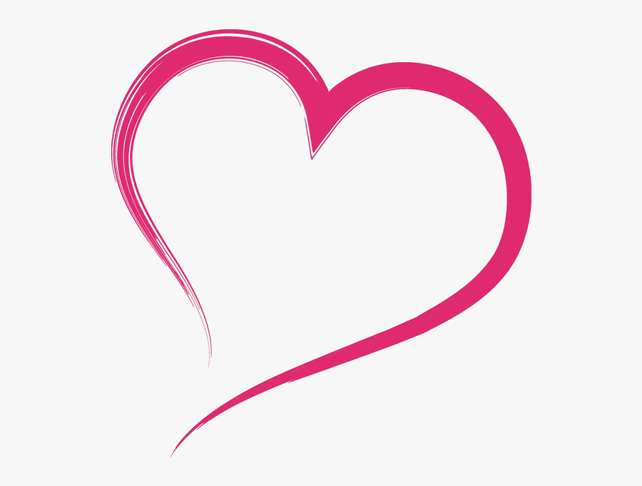 Welcome To My Website - Pink Heart Outline Clipart, Transparent Clipart