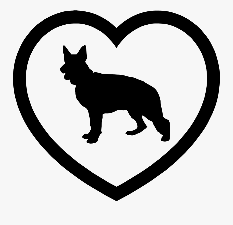 German Shepherd Dogs Silhouette, Transparent Clipart