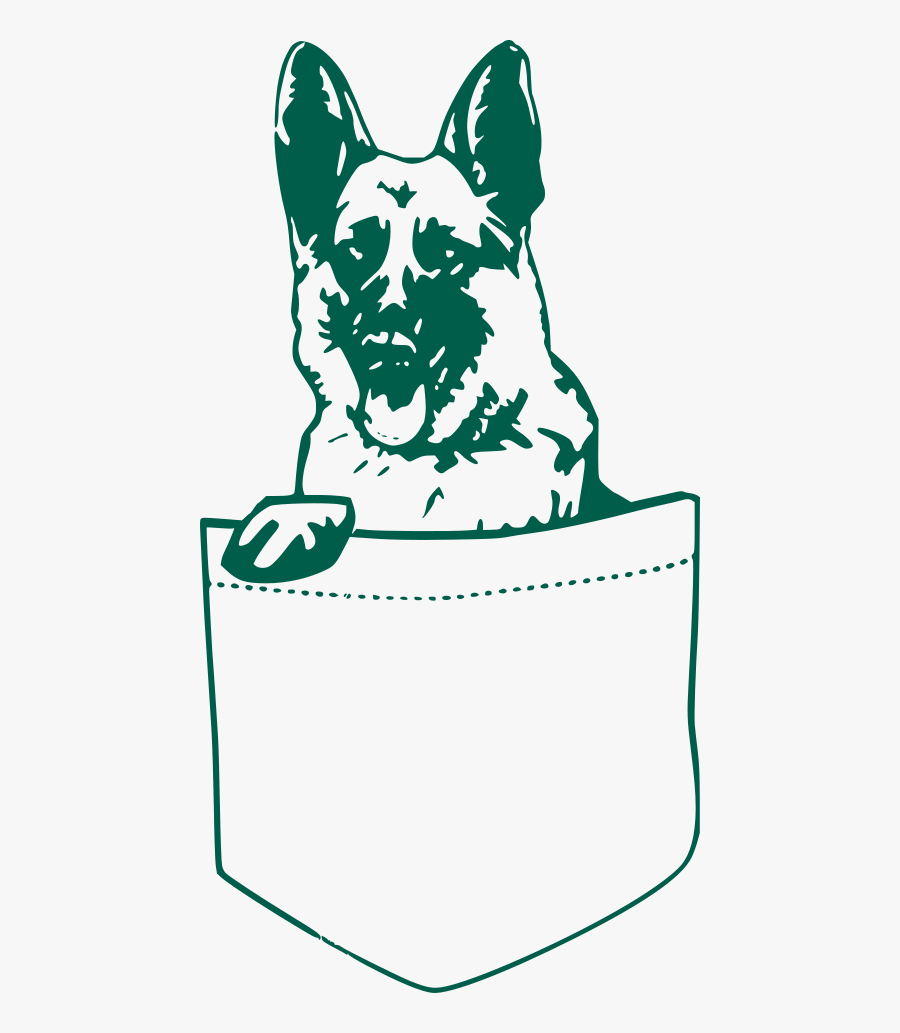 Pocket Pal German Shepherd - German Sheepdog T Shirt, Transparent Clipart