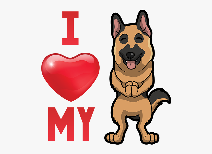 German Shepherd Emoji & Sticker Messages Sticker-7 - Cute German Shepherd Sticker, Transparent Clipart