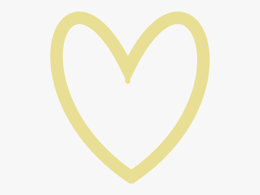 Gold Heart Outline Clipart, Transparent Clipart