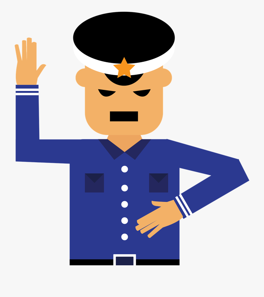 Police Clipart Traffice - Security Guard Clipart Transparent Background, Transparent Clipart