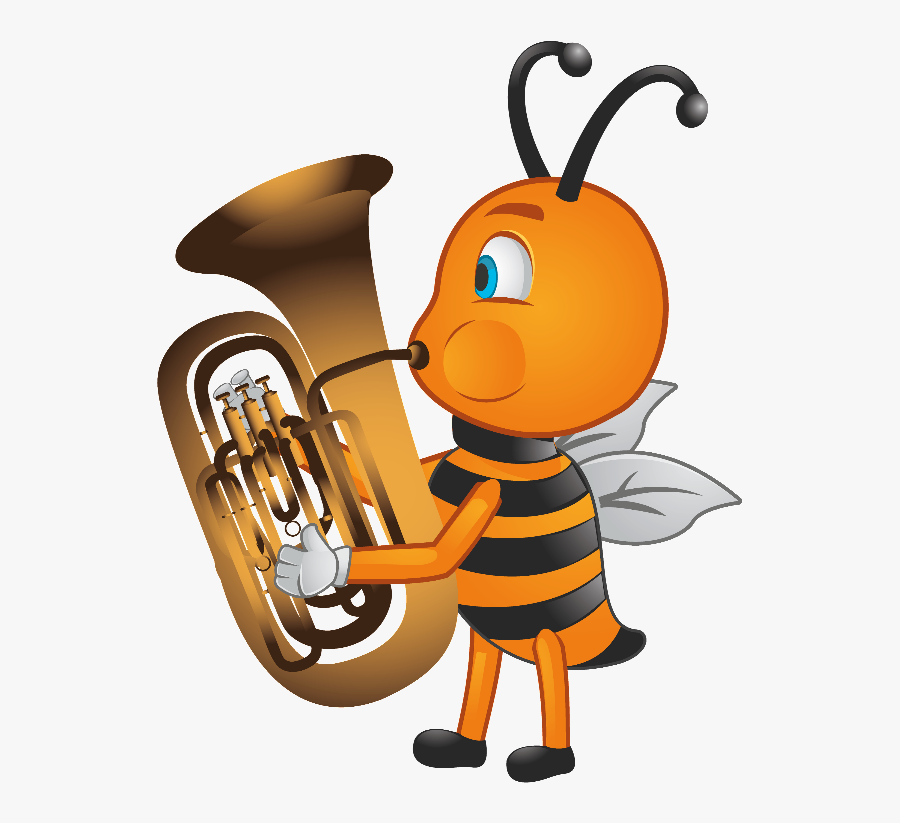 Buzzing On Trumpet Cartoon, Transparent Clipart