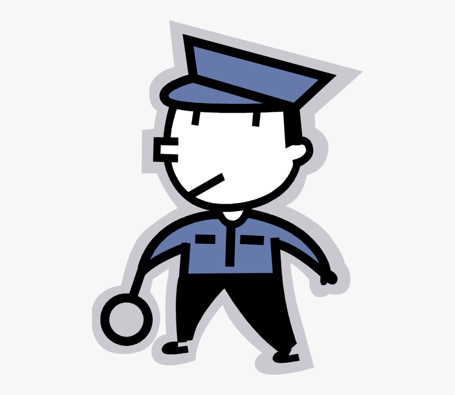 Clipart Library Stock Cop Directs Flow Of Vector Image - Safety School Crossing Guard Clipart, Transparent Clipart