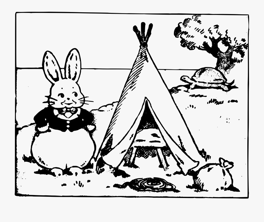Rabbit And Tipi Clip Arts, Transparent Clipart