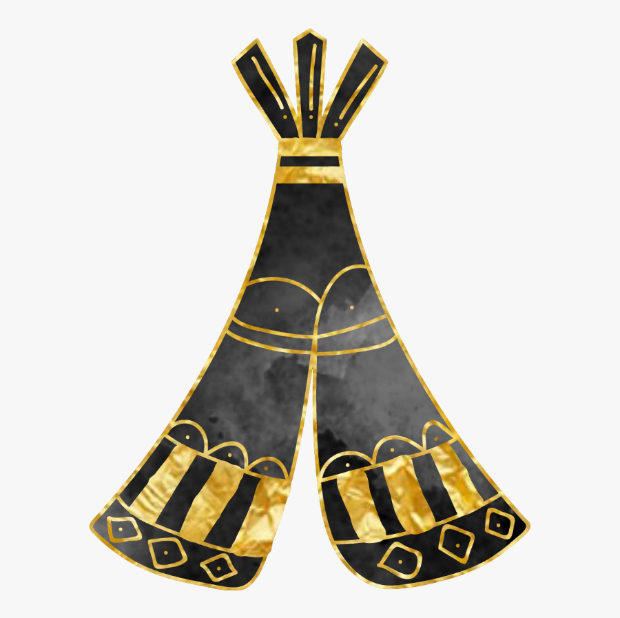 #boho #gold #hipster #ftestickers #teepee, Transparent Clipart