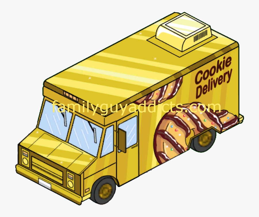 Gold Cookie Delivery Truck - Cookie Delivery Truck, Transparent Clipart