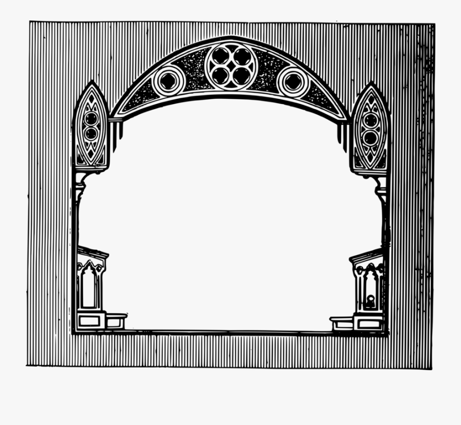 Free J P N - Church Frame, Transparent Clipart