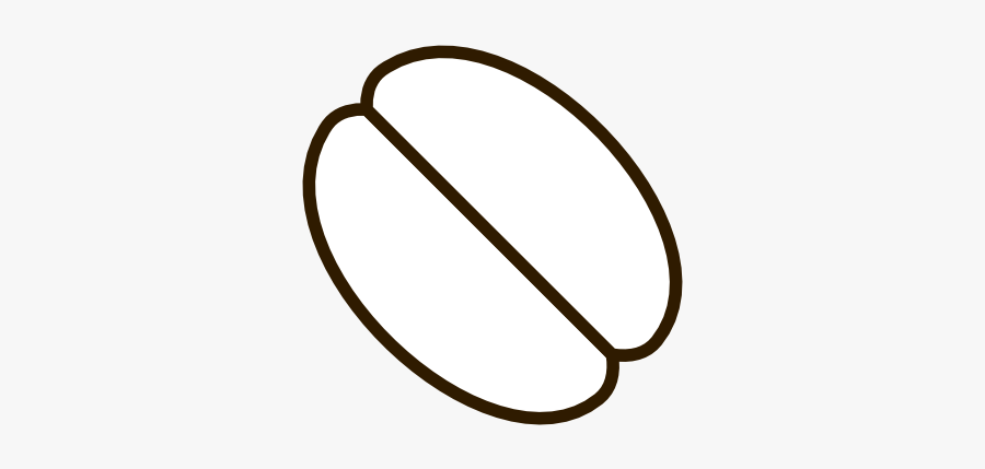 Food Bean Bean Black White Line Art 555px - Coffee Bean Clipart White, Transparent Clipart