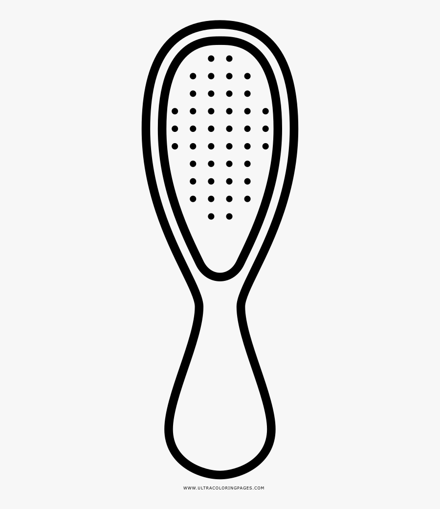 Hair Brush Coloring Page, Transparent Clipart