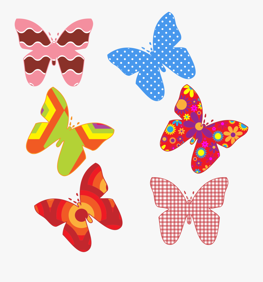 Butterflies Butterfly Colorful - Colorful Butterfly Designs Png, Transparent Clipart