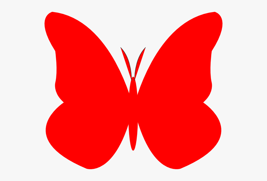 Light Blue Butterfly Clipart - Red Butterfly Vector Png, Transparent Clipart