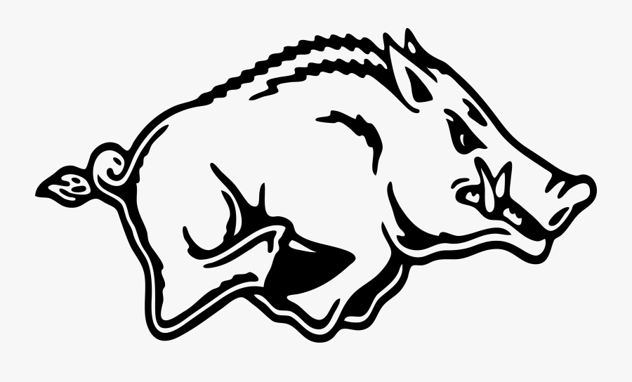 Clip Art Razorback Hog Images - Razorback Black And White, Transparent Clipart