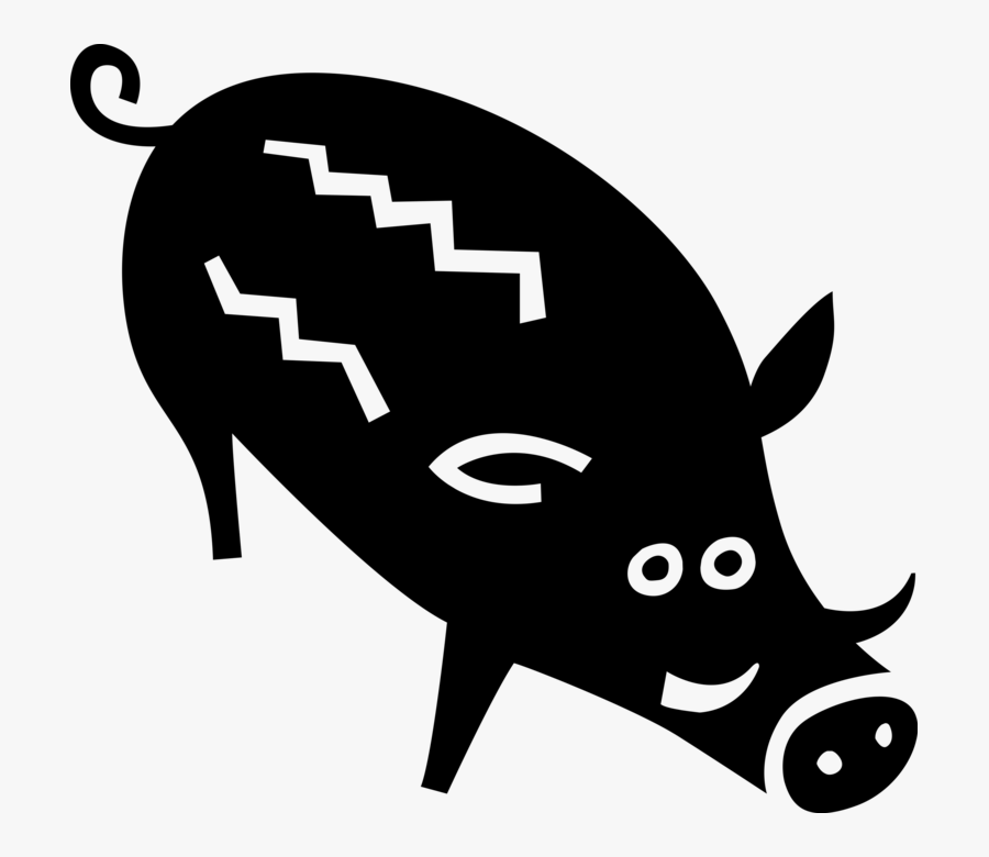 Clip Art Wild Boar Vector Graphics Illustration Image - Cartoon, Transparent Clipart