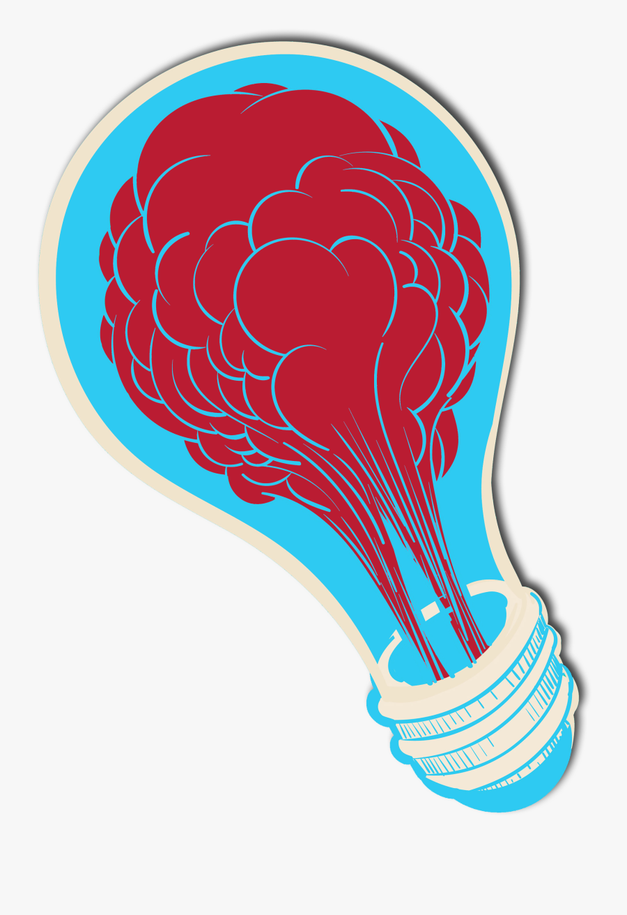 Lightbulb With Brain Cut Out Png - Illustration, Transparent Clipart