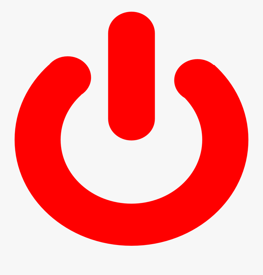 Power Clipart Vector - Power Off Icon Red, Transparent Clipart