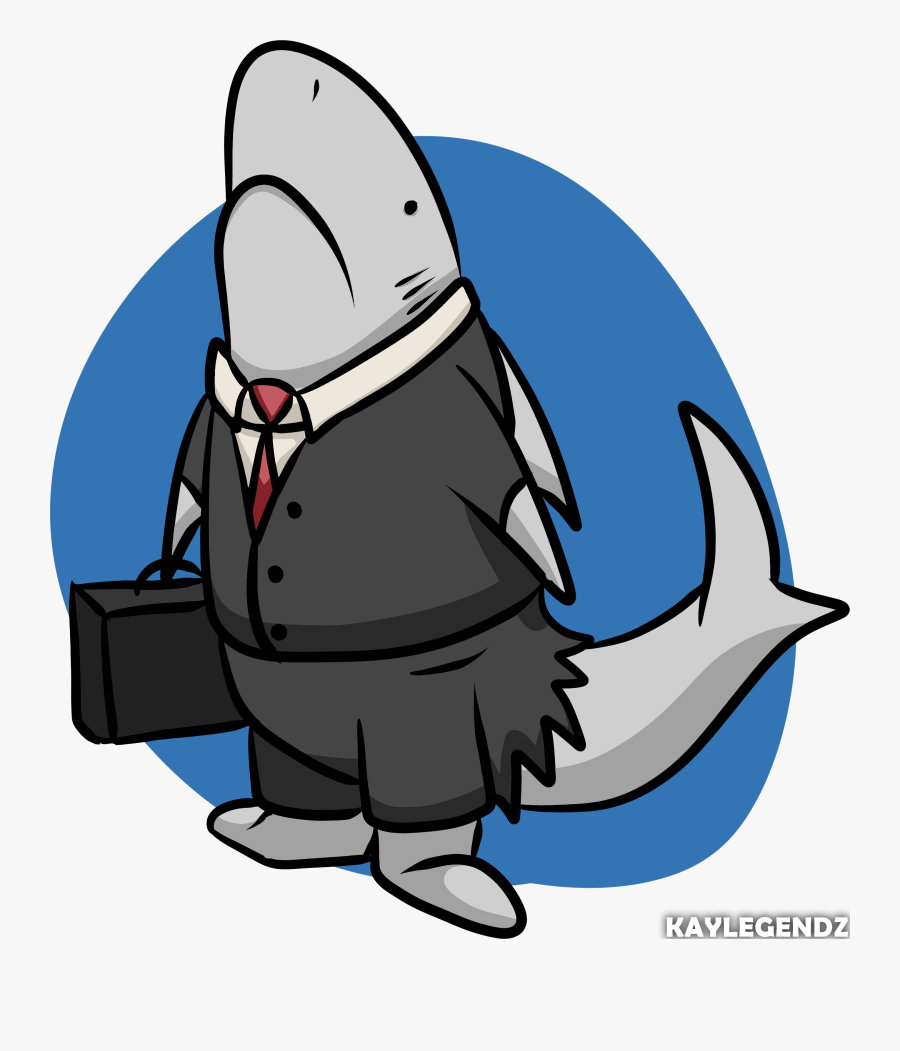 Business Shark By Kaylegendz Business Shark By Kaylegendz - Cartoon, Transparent Clipart