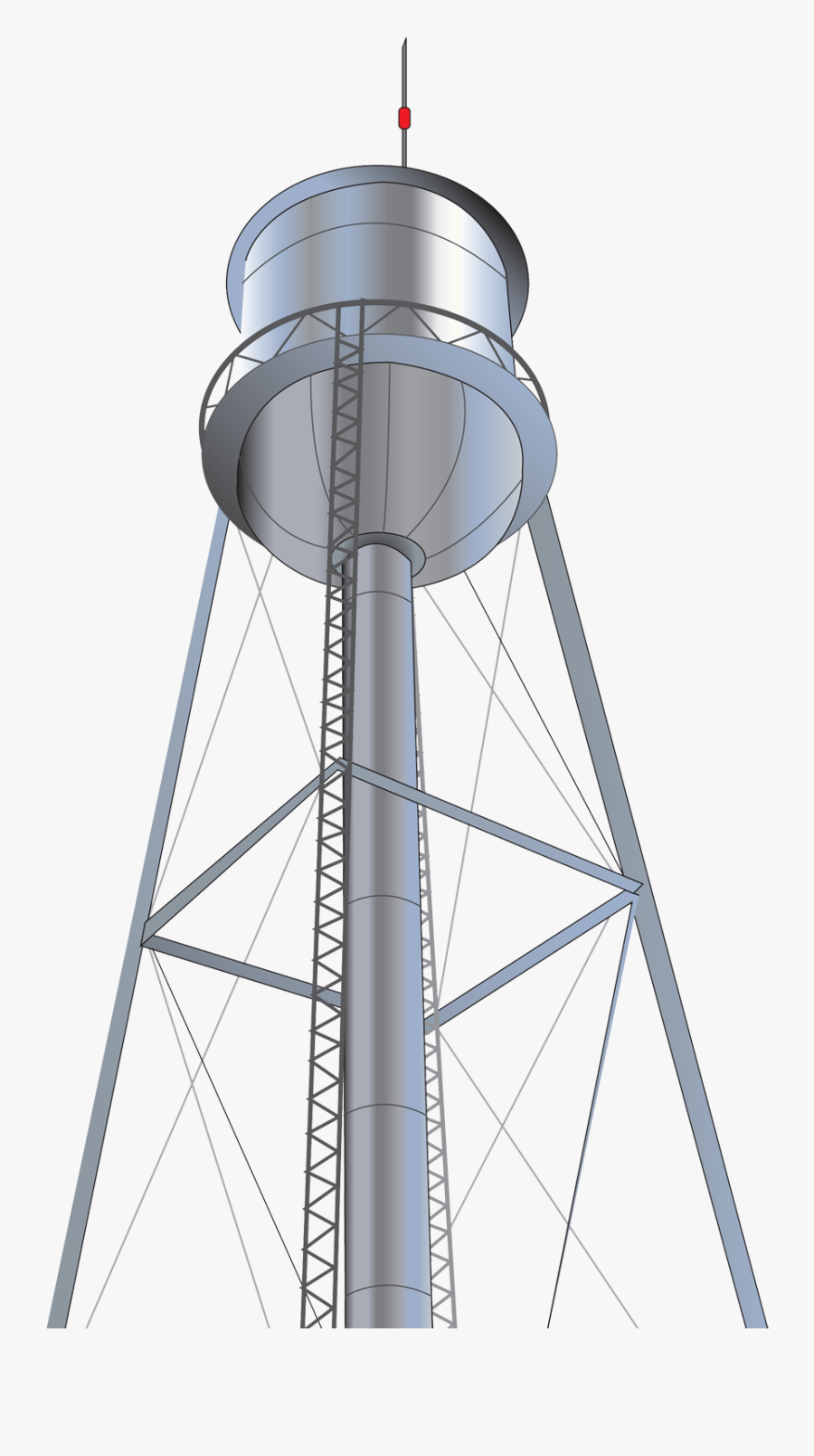 Water Tower Clip Art Png Free - Water Tower Transparent, Transparent Clipart