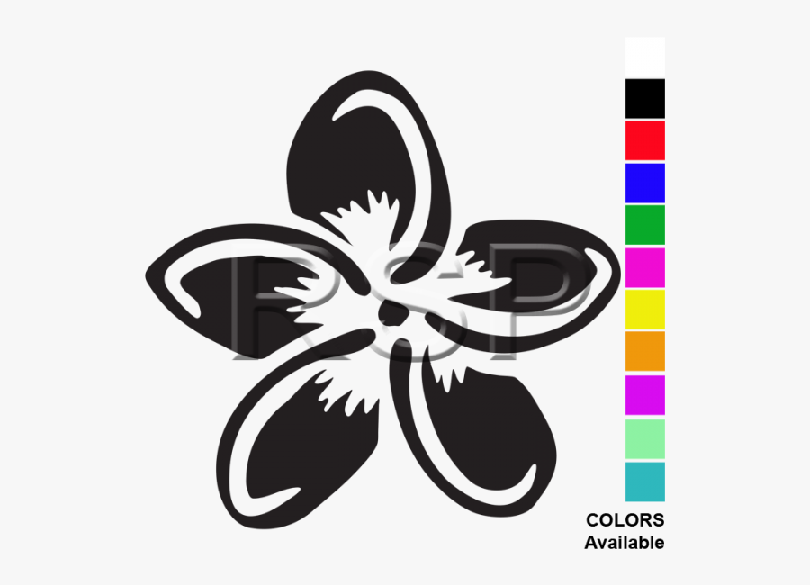 Plumeria Sticker, Transparent Clipart