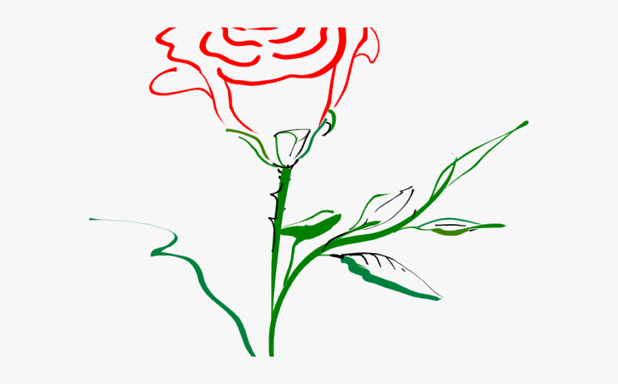 Rose Cliparts Png Simple - Rose Clip Art, Transparent Clipart