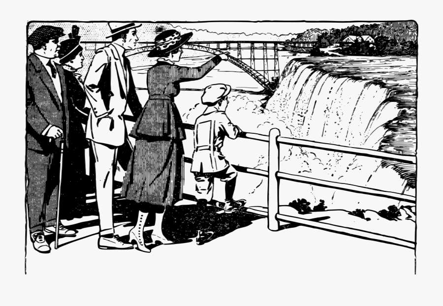 Human Behavior,art,monochrome Photography - Niagara Falls Clip Art, Transparent Clipart
