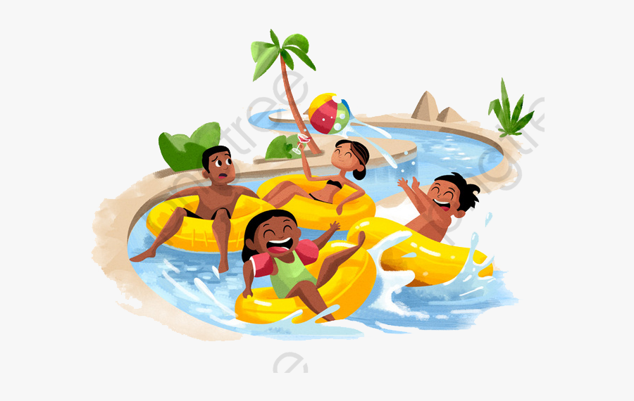Park Clipart Transparent Png - Water Park Cartoon Png, Transparent Clipart