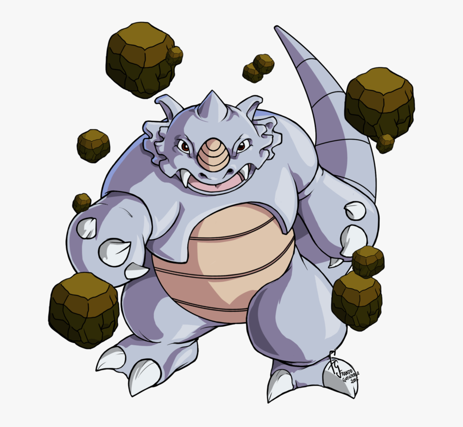 Rhydon - Brock Rock Pokemon, Transparent Clipart