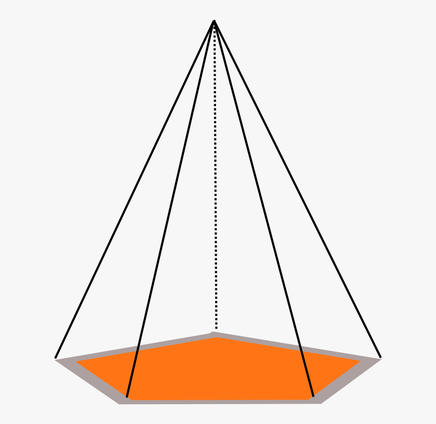 Angle,symmetry,area - 3d Drawing Of Pyramid, Transparent Clipart
