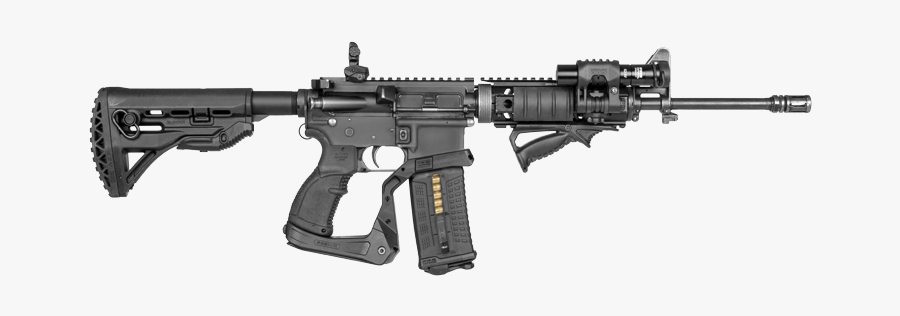 Bipod Armalite Ar 15 Stock Ak 47 Pistol Grip - Fab Defense Grip Bipod, Transparent Clipart