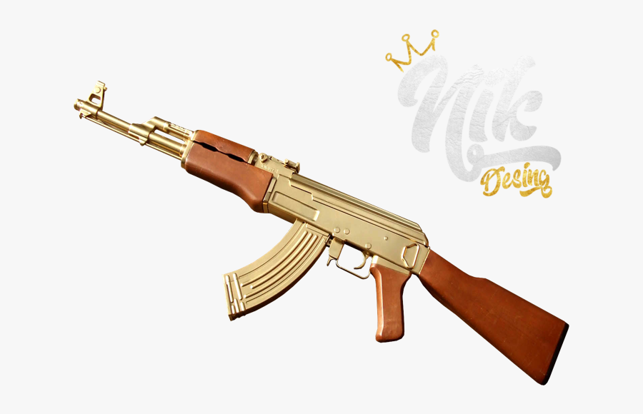 Golden Official Psds Share - Ak 47 Png, Transparent Clipart
