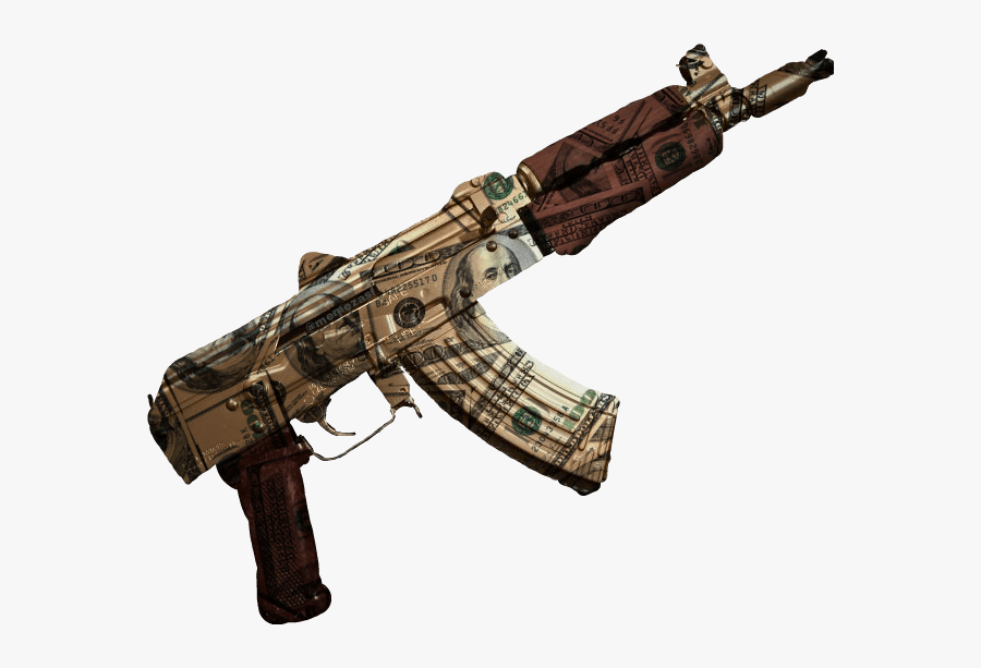 Gun Gold Guns Machine Ak47 Draco Pistola Money Custom - All Picsart Png Gun, Transparent Clipart