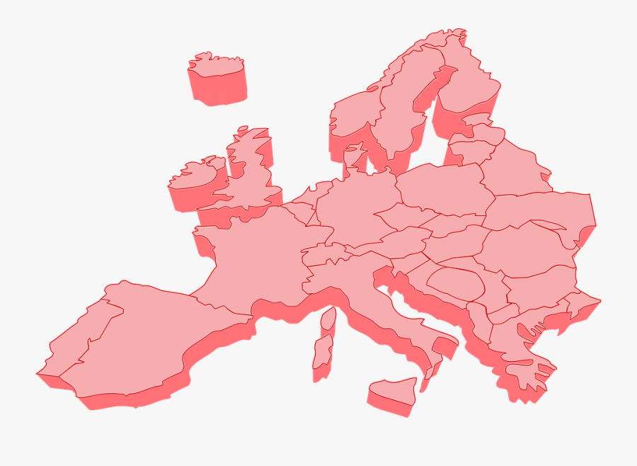 European Map 3d - 3d Europe Map Vector, Transparent Clipart