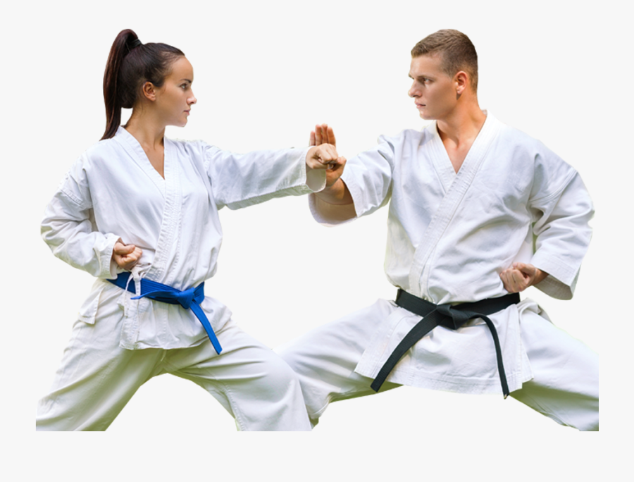 Man And Woman Sparring - Karate Photos Png, Transparent Clipart