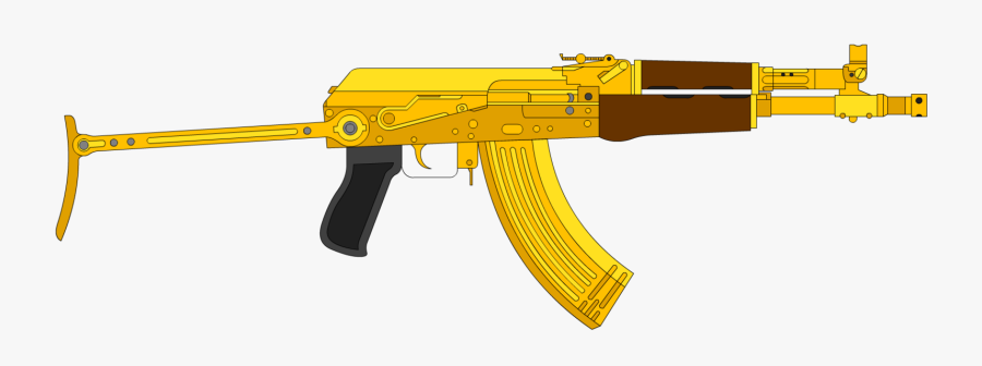 Gold Ak 47 Png - Ak 47 Png, Transparent Clipart