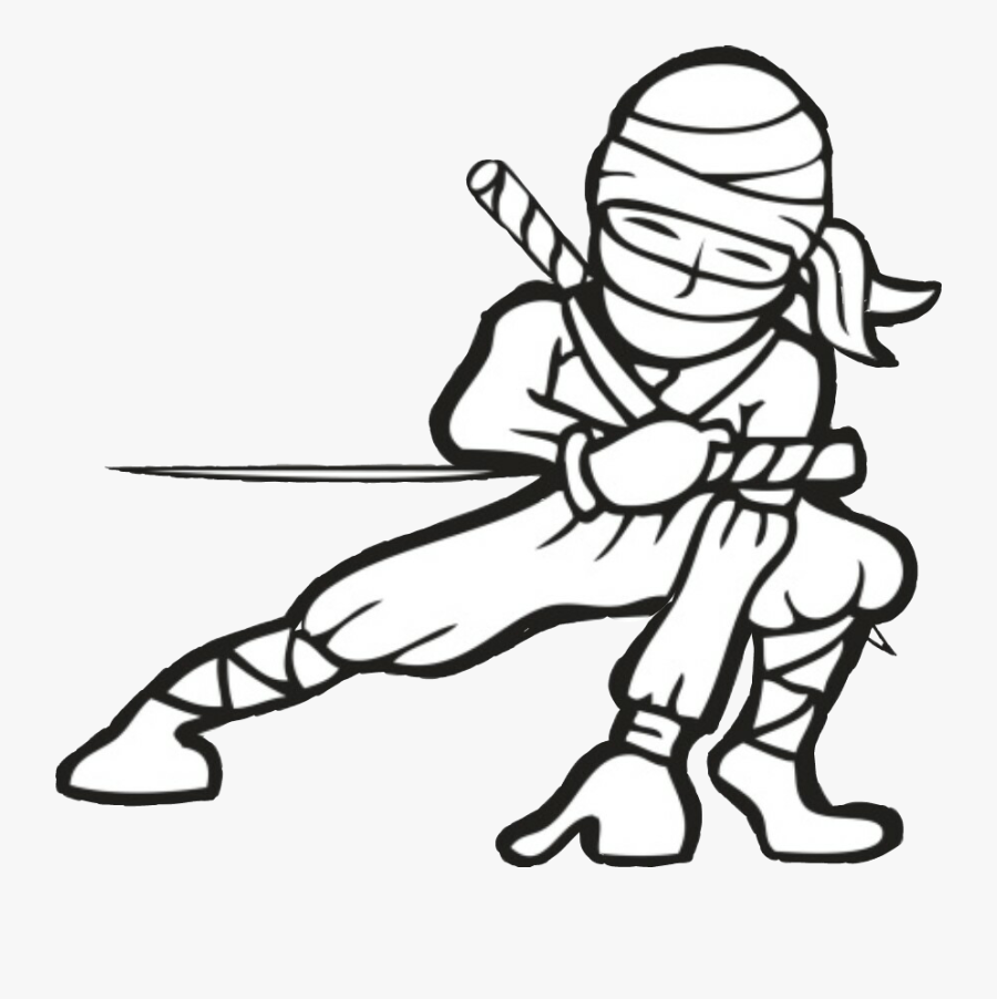 Baby Angel Ak 47 Gun Drawing Freetoedit - Ninja With Sword, Transparent Clipart