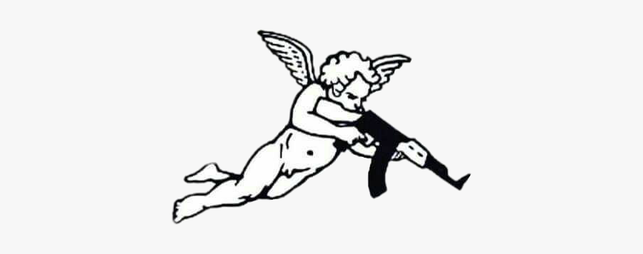 #angel #ak47 - Angel With Ak 47, Transparent Clipart