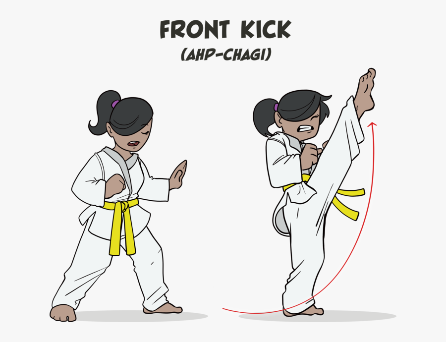 Taekwondo Kicks, Transparent Clipart