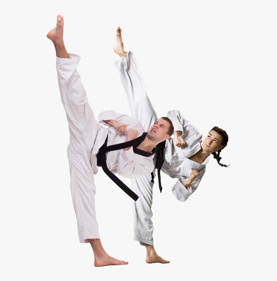 Taekwondo Png - Martial Arts Man And Woman, Transparent Clipart