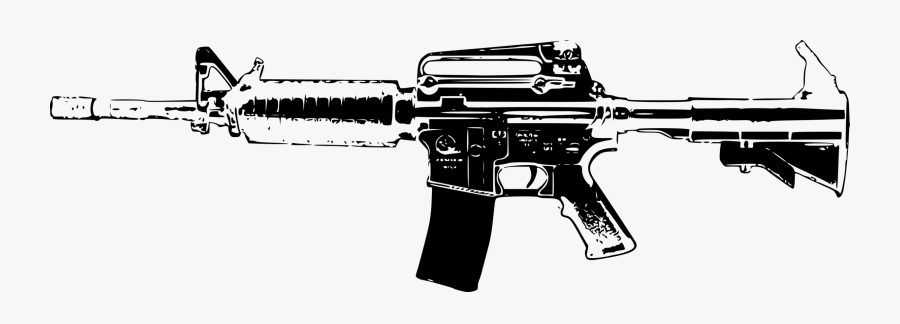 Transparent Ak47 Clipart - M 4 Clip Art, Transparent Clipart