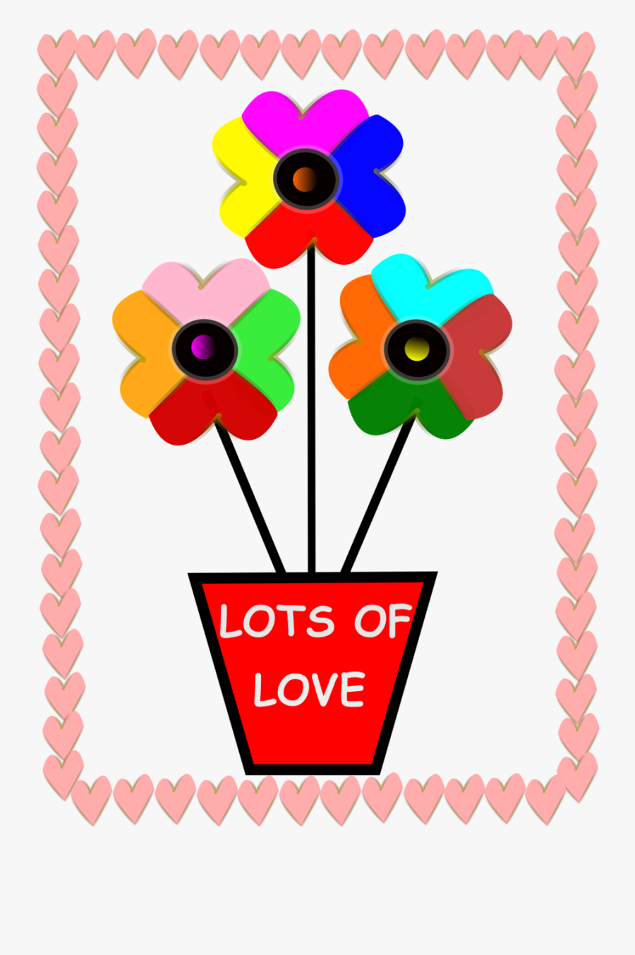 Download Pink Hearts Border Clipart Borders And Frames - Love Borders, Transparent Clipart