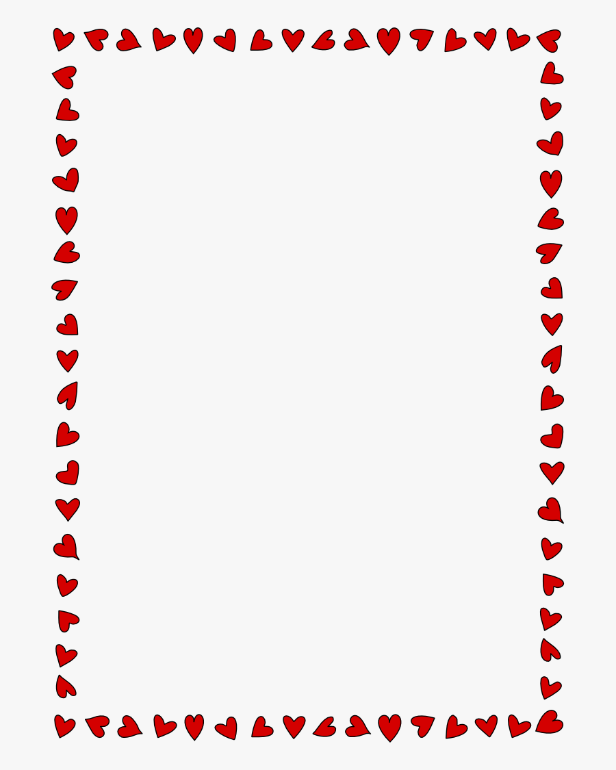 Http - //www - Clker - Heart Border Hi - - Transparent - Valentines Day Border Png, Transparent Clipart