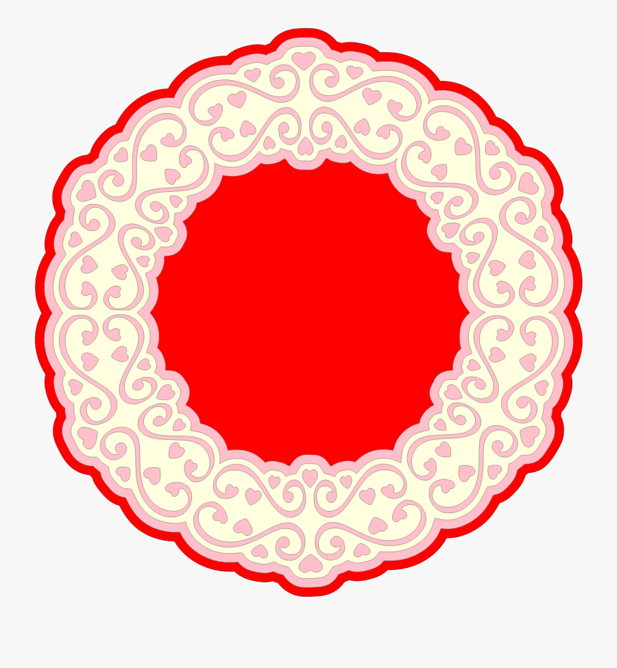 Transparent Hearts Border Png - Circle, Transparent Clipart