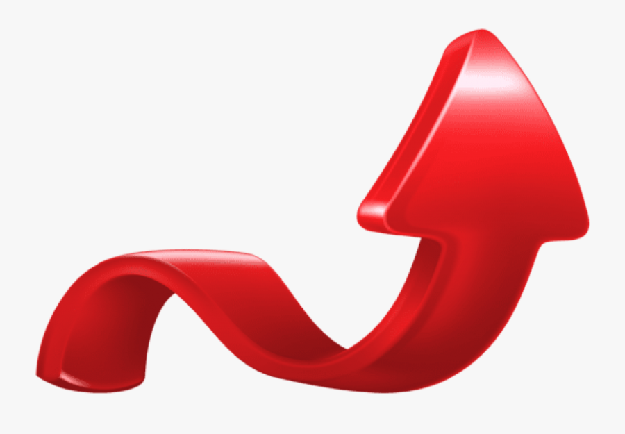 Transparent Red Arrow Clipart - Increase Red Png, Transparent Clipart