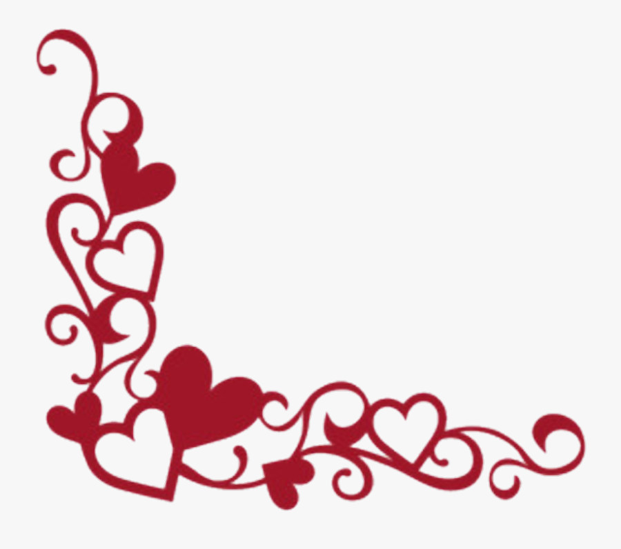 #love #hearts #borders - Love Heart Corner Border, Transparent Clipart