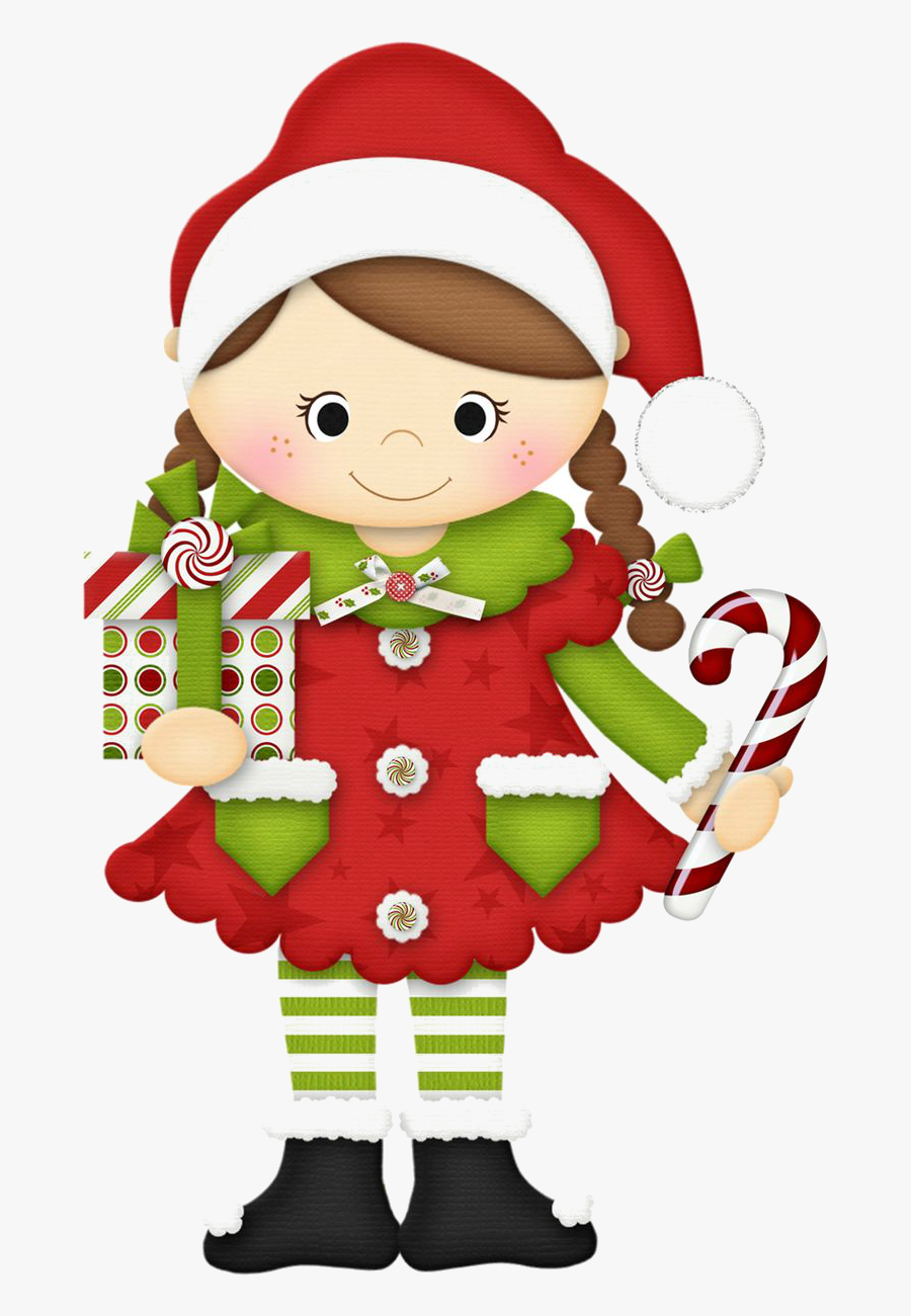 Boneca Natalina - Menina Natal Png, Transparent Clipart