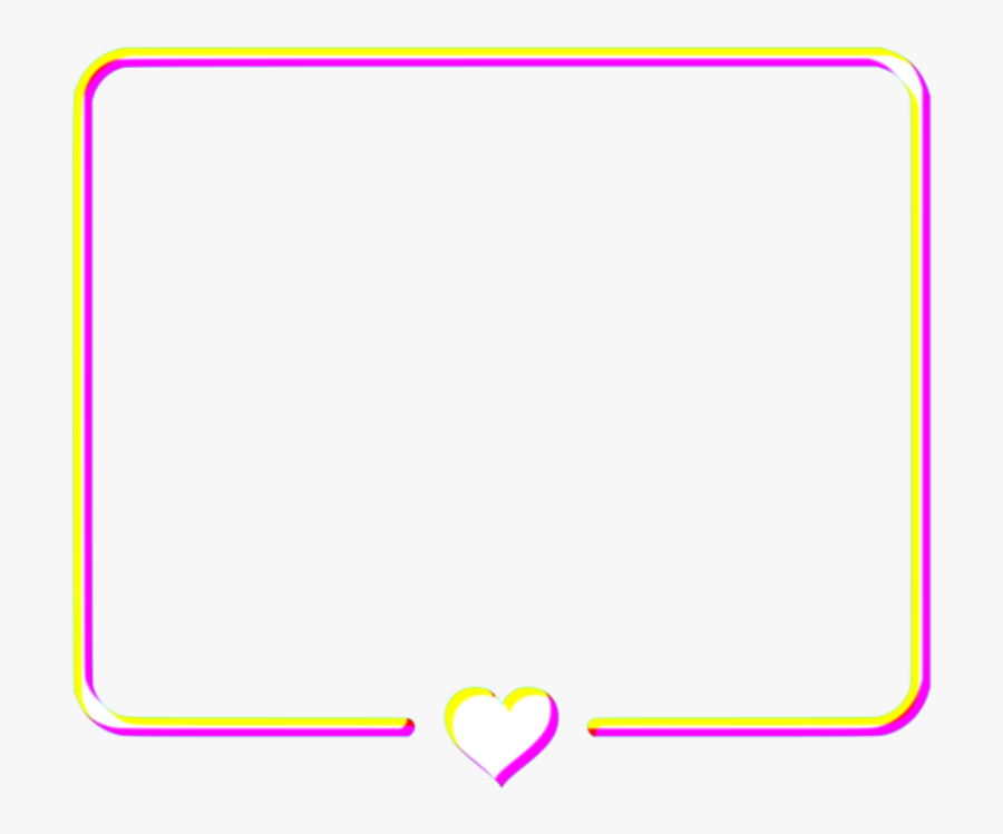 #frame #glitch #border #frames #heart #hearts #yellow - Heart, Transparent Clipart