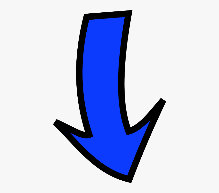 Arrow Set Svg Vector File, Vector Clip Art Svg File - Blue Arrow Pointing Down, Transparent Clipart