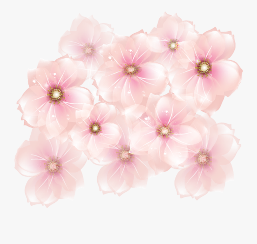 Clip Art Pink Flowers Transparent Background - Pink Flower Transparent Png, Transparent Clipart